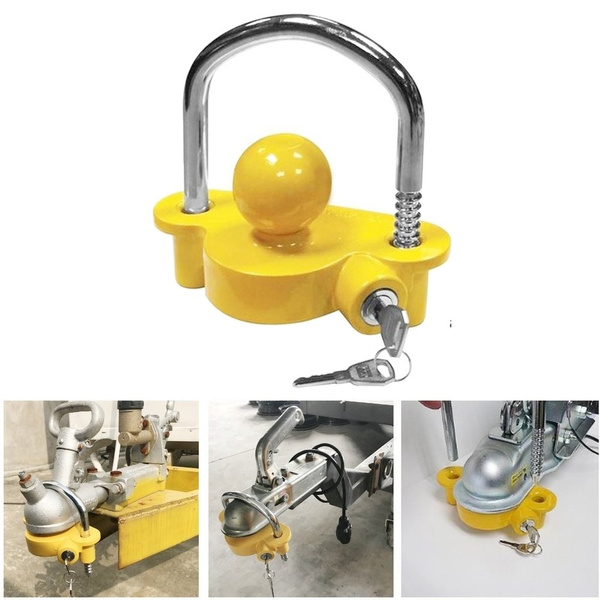 Trailer Hitch Coupling Ball Lock with Steel Zinc Alloy Copper Finish Material