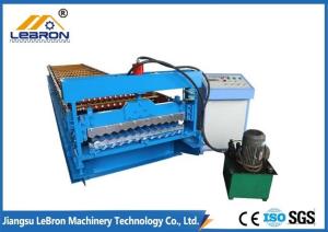 China Hydraulic Cut Corrugated Sheet Roll Forming Machine , Sheet Metal Corrugating Machine 8-12m/min factory