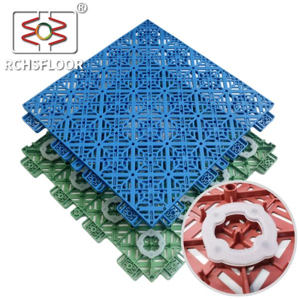 Polypropylene Basketball Tennis Court Tiles Interlocking Floor Tiles 304.8mm*304