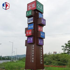 China Impact Resistant Advertising Pylon Sign Boards 100V-240V Aluminium Illuminated factory