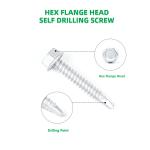 Electrical Black SUS410 Stainless Steel Hex Screw With Corroshield Finish