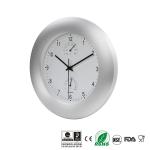 3 In 1 Indoor Outdoor Clock Thermometer Hygrometer Weather Station Aluminium