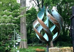 China Garden Metal Decorative Wind Kinetic Sculpture Stainless Steel Corrosion Stability factory