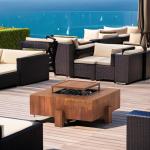 Outdoor 3mm Thick Round / Square Steel Fire Pits For Wood / Gas Burning