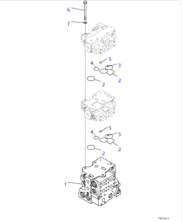 723-64-23400 7236423400 FOR KOMATSU D275A-5R D275AX-5EO BULLDOZERS PARTS HYDRAULIC MAIN CONTROL VALVE AFTERMARKET ORIGINAL
