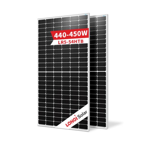 182mmx182mm Cell Size Longi Hi Mo 6 440w 445w 450W Mono Crystalline PV Solar