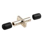 Metal SX ST Adapter , SM MM ST Fiber Coupler With Red Dust Cap