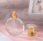 SGS Round Transparent Perfume Bottle 50ml 60ml Glass Cologne Bottles