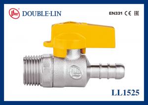 China Male X Hose Connector 1/2 X 11mm Brass Gas Ball Valve factory
