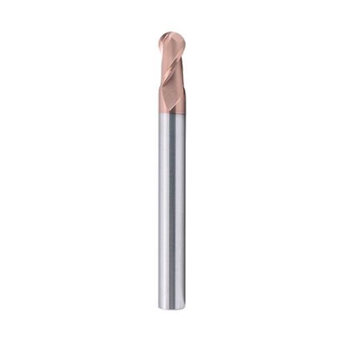 10mm Dia R5*10*20*10*75 2Flutes TiAISiN Carbide Ball Nose End Mill For Carbon