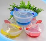 FDA Approved Silicone Mold Tools BPA / Latex Free Baby Feeding Bowl With Spoon