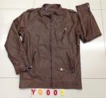 YQ-02 Men's pu fashion jacket coat stock