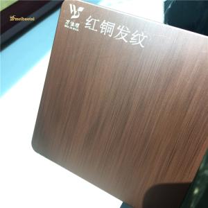 China Anti Finger Print Brown Hairline Stainless Steel Sheet Four Feet factory
