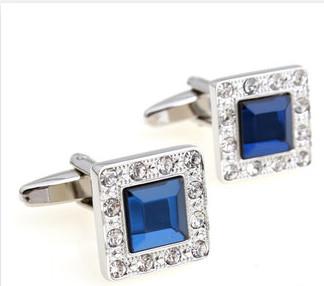 New promotional customed logo crystal zinc alloy cufflinks sports corperate