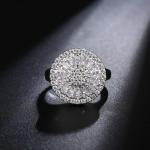 Sexy Lady White AAA CZ 925 Stamp Ring Full Size Women Sterling Silver Jewelry