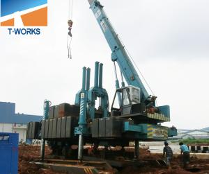 China T-WORKS Mini Pile Driver ZYC100BS-B1 Hydraulic Static Piling Machine For Building Construction factory