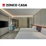 Hotel Twin Bedroom Furniture Set Includes Bed And Lounge Sofa With Cushions