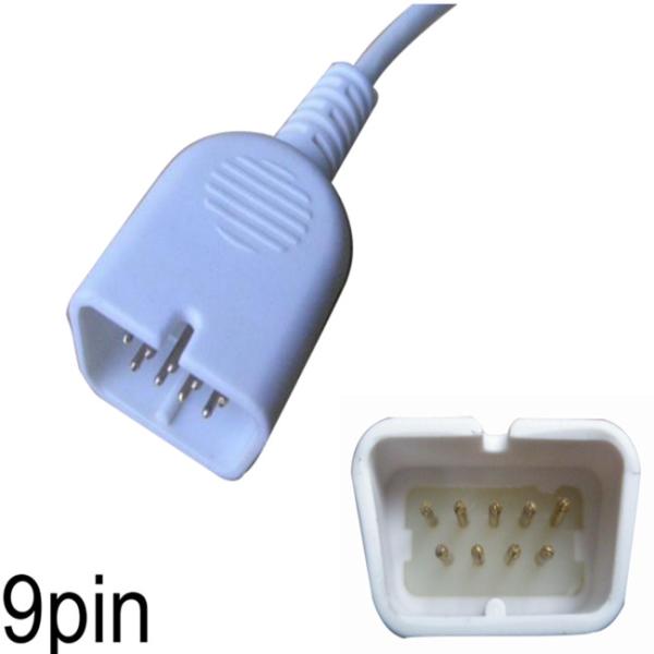 Disposable Neonatal / Adult Medical Spo2 Probe Nihon Kohden 9 Pin For Patient