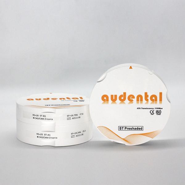 China 92mm Pre Shaded Zirconia Block With 46% Translucency And Non Radioactive Radioactivity factory