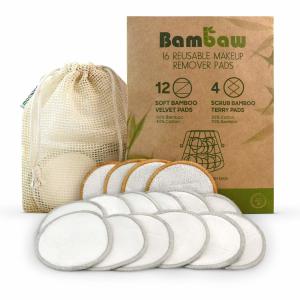 China Reusable Makeup Remover Pads Bamboo Makeup Remover Pads With Laundry Bag Washable And Eco-Friendly For All Skin factory