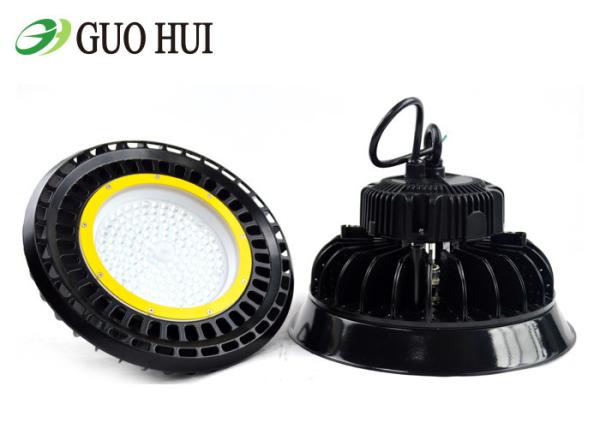 > 0.95 PF LED UFO High Bay Light , 100 Watt High Bay Led With Tempered Glass