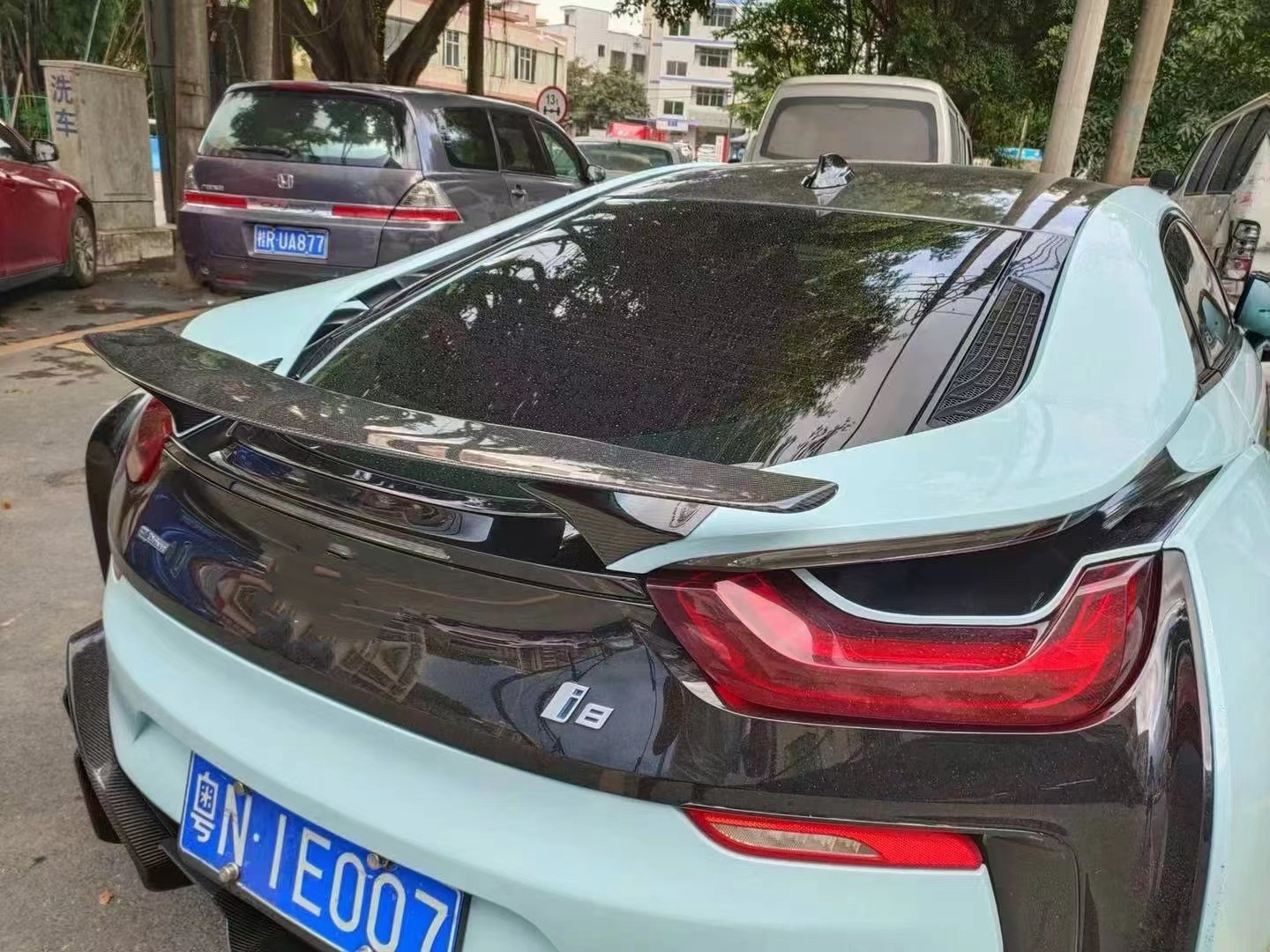 New Product for BMW I8 Carbon Fiber Spoiler Carbon Fiber Tail Carbon Fiber Wing