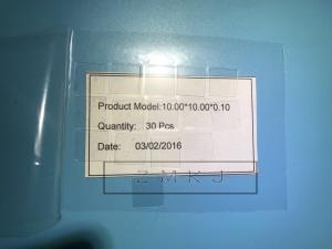 China Square Sapphire Wafer / Sapphire Crystal Glass 10x10mm 5x5mm For Optical Lens factory