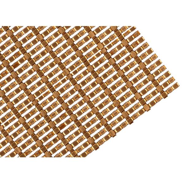 China Copper Color Facade Fabric Architectural Wire Mesh Made In Aluminum Flat Wire factory