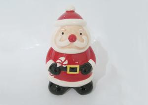 China Fashionable Ceramic Santa Claus Cookie Jar , Christmas Biscuit Jar Earthenware factory