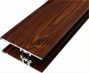 China Customized Furniture Aluminium Profiles , Wood Grain Finished T Slot Aluminum Framing on sale