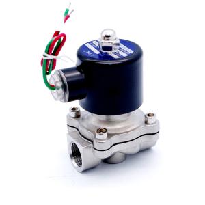 China Stainless Steel Brass Shut Off Valve 2 Way Normally Closed 220VAC DN20 3/4&quot; factory
