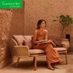 Waterproof and Sunscreen Terrace Sofa Teakwood Frame Material Garden Sofa Set