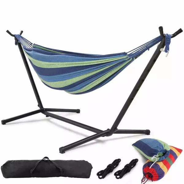Home Outdoor Garden Camping Portable Lightweight Folding Double Cotton Hammocks