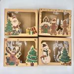 Customized CMYK Candy Biscuit Kraft Paper Gift Box Window Open For Christmas