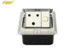 16A 250V Standard Silver Top Cover Switched Floor Socket Box For Living Room