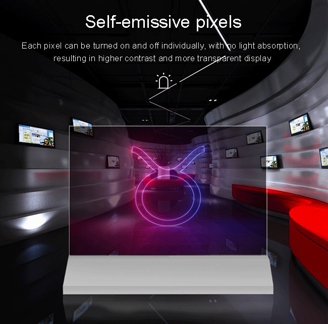 15.6 Inch Translucent OLED 4K Clear Digital Display For Interactive Menus
