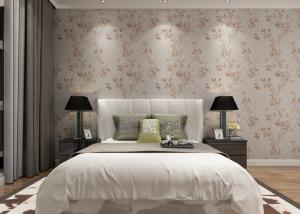 China Washable Vinyl Rustic Floral Wallpaper with Botanical Pattern for Living Room factory