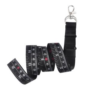 China Black Nylon Clothing Tape Measure Metric Imperial Measurement Tool For Professional Personal factory