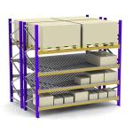 Orange 4 Layers Heavy Duty Roller Rack ISO9001 Metal Roller Rack Silver