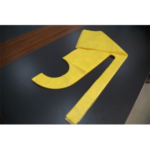 Yellow / Blue Disposable Chef Aprons , HDPE LDPE Embossed Textured Apron