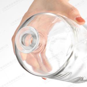 China ODM Customize 700ml Square Brandy Glass Wine Bottle For Whisky factory