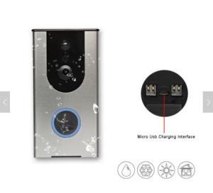 China Ring security system battery powered smart home wifi video doorbells H.264 720P 1Mega Smart WiFi video doorbell factory