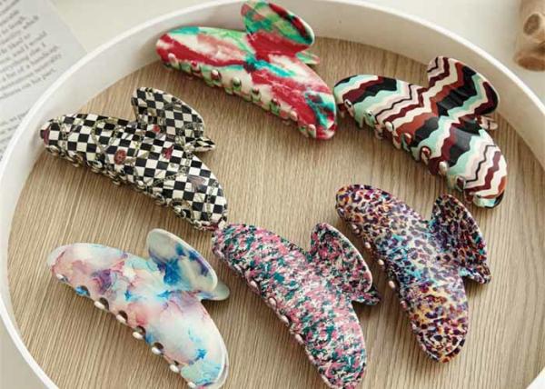 Modern Art style Shark hair clipper large acetic acid Korean elegant temperament