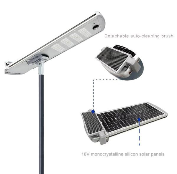 8 Meters LED Smart Solar Street Garden Light Outdoor Ip65 Self Clean Auto