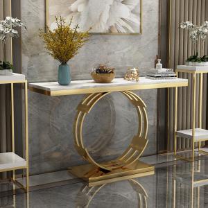 China Contemporary Marble Console Tables With Stainless Steel - Elegant Design factory