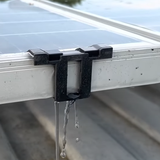Carbon Steel Solar Middle Clamp Racking Bracket with AS/NZS Standard Solar Drain Clip