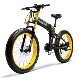 China 26in Fat Tire Folding Electric Bike With 48V 14Ah 50-60 Nm Torque factory