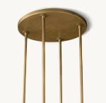 Modern Luxury Brass Glass Chandelier Ravelle Round Chandelier 36"