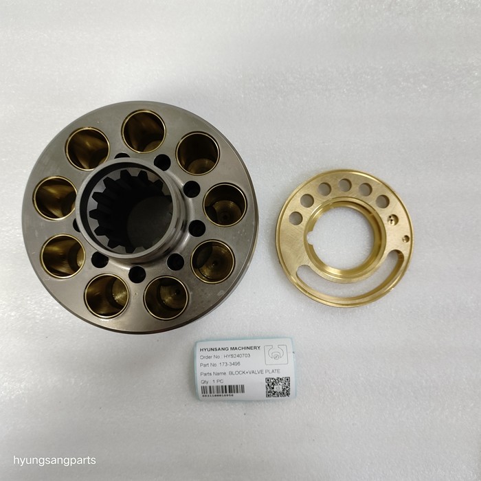 Barrel As 173-3496 1733496 Block and Valve Plate For Excavator E320C E320D