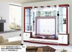 Wall Mounted Automatic TV Lift Cabinet White Hidden Pop Up Fireplace